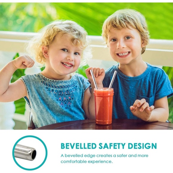 8 Pcs Stainless Steel Straws - 8.5Inch Reusable Metal Drinking StrawsStainless - Picture 3 of 4